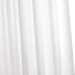 Croydex Textile Hygiene Shower Curtain & Rings (White, 1800mm).