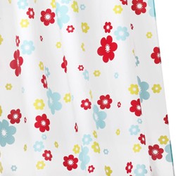 Croydex Textile Shower Curtain & Rings (Fun Floral, 1800mm).