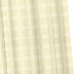 Croydex Textile Shower Curtain & Rings (Weave Ivory, 1800mm).