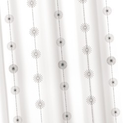 Croydex Textile Shower Curtain & Rings (Sparkle Silver, 1800mm).