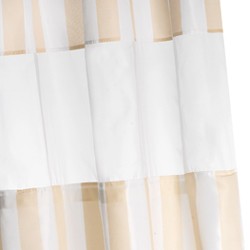 Croydex Textile Shower Curtain & Rings (Striped Modesty, 1800mm).