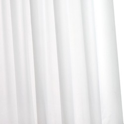 Croydex PVC Hygiene Shower Curtain & Rings (White, 1800mm).