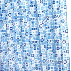 Croydex PVC Hygiene Shower Curtain & Rings (Geo Mosaic, 1800mm).