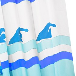 Croydex PVC Shower Curtain & Rings (Swimmer, 1800mm).