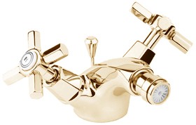 Deva Artesian Mono Bidet Mixer Tap With Pop Up Waste (Gold).