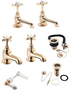 Deva Coronation Bath Tap Pack 3 (Gold).