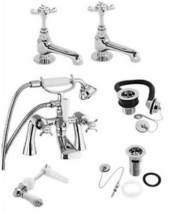 Deva Coronation Bath Tap Pack 4 (Chrome).