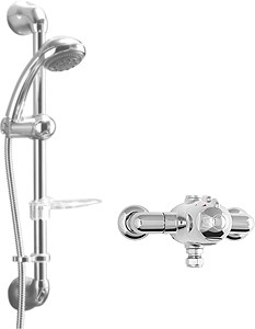 Deva Azure TMV2 Thermostatic Exposed Shower Valve Kit (Chrome).