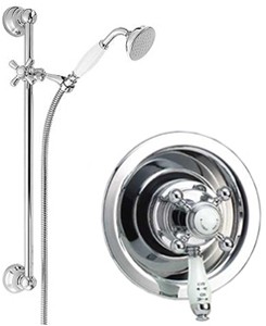 Deva Georgian Traditional Concealed Thermostatic Shower Kit (Chrome).