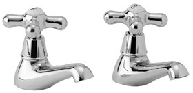 Deva Consort Basin Taps (Pair, Chrome).