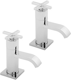 Deva Crux Bath Taps (Pair, Chrome).