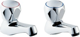 Deva Profile Basin Taps (Chrome, Pair).