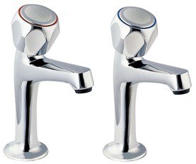 Deva Profile High Neck Sink Taps with Round Profile (pair).