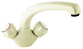 Deva Profile Dual Flow Kitchen Tap With Swivel Spout (Beige)