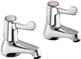 Deva Lever Action 3" Lever Basin Taps (Pair).