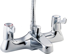 Deva Lever Action 3" Lever Bath Shower Mixer Tap With Shower Kit.