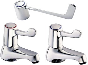 Deva Lever Action Lever Basin Taps With 6" Long Handles (Pair).