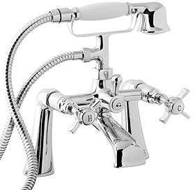 Deva Durham Bath Shower Mixer Tap With Shower Kit (Chrome).