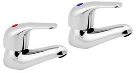 Deva Eider Basin Taps (Pair, Chrome).