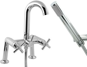 Deva Expression Bath Shower Mixer Tap With Shower Kit And Wall Bracket.
