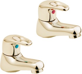 Deva Excel Bath Taps (Pair, Gold).