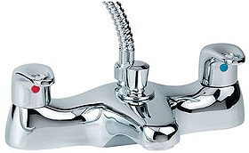 Deva Excel Bath Shower Mixer Tap With Shower Kit (Chrome).