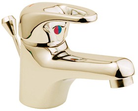 Deva Excel Mono Basin Mixer Tap With Pop Up Waste (Gold).