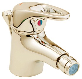 Deva Excel Mono Bidet Mixer Tap With Pop Up Waste (Gold).