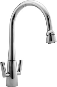 Deva Designer Flugel Kitchen Tap With Swivel Spout (Chrome).