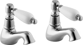 Deva Georgian Basin Taps (Pair, Chrome).