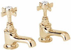 Deva Imperial Basin Taps (Pair, Gold).