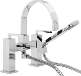 Deva Jala Bath Shower Mixer Tap With Shower Kit And Bracket (Chrome).