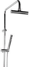 Deva Shower Kits Modern Rigid Riser Kit With 8" Head And Handset (Chrome).