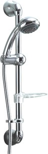 Deva Shower Kits Riser Rail Kit With Multi Function Handset & Hose (Chrome).