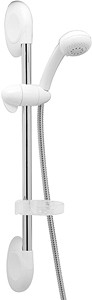 Deva Shower Kits Slide Rail Kit With Handset & Hose (White & Chrome).