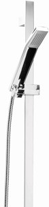 Deva Shower Kits Minimalistic Square Riser Rail With Handset (Chrome).