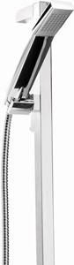 Deva Shower Kits Minimalistic Square Riser Rail With Handset (Chrome).