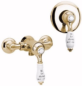 Deva Georgian Montrose Manual Shower Valve (Gold).