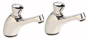 Deva Commercial Preset Non-Concussive Basin Taps (pair).