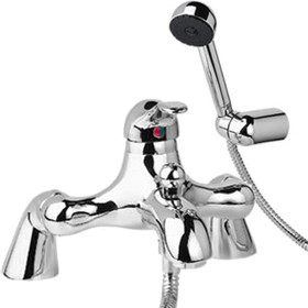 Deva Provence Bath Shower Mixer Tap With Shower Kit (Chrome).