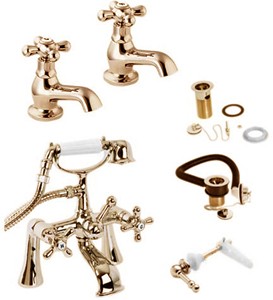 Deva Regency Bath Tap Pack 2 (Gold).