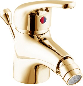 Deva Revelle Mono Bidet Mixer Tap With Pop Up Waste (Gold).