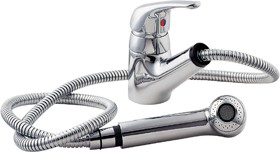 Deva Revelle Single Lever Kitchen Tap With Pull Out Rinser (Chrome).