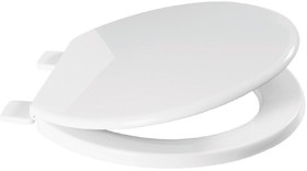 Deva Toilet Seats Toilet Seat With Plasic Hinges (White, Plastic).