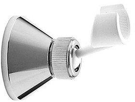 Deva Accessories Adjustable Shower Bracket With White Spigot (Chrome).