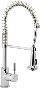 Deva Designer Slinky Kitchen Tap With Pull Out Rinser (Chrome).