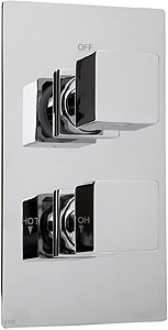 Deva DTV2 Thermostatic TMV2 1/2" Twin Concealed Shower Valve (Chrome).