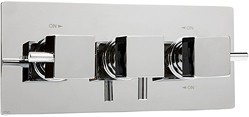 Deva DTV3 Thermostatic TMV2 1/2" Triple Concealed Shower Valve (Chrome).