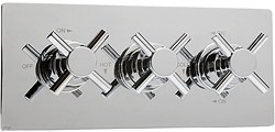 Deva DTV3 Thermostatic TMV2 1/2" Triple Concealed Shower Valve (Chrome).