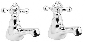 Deva Tudor Basin Taps (Pair, Chrome).